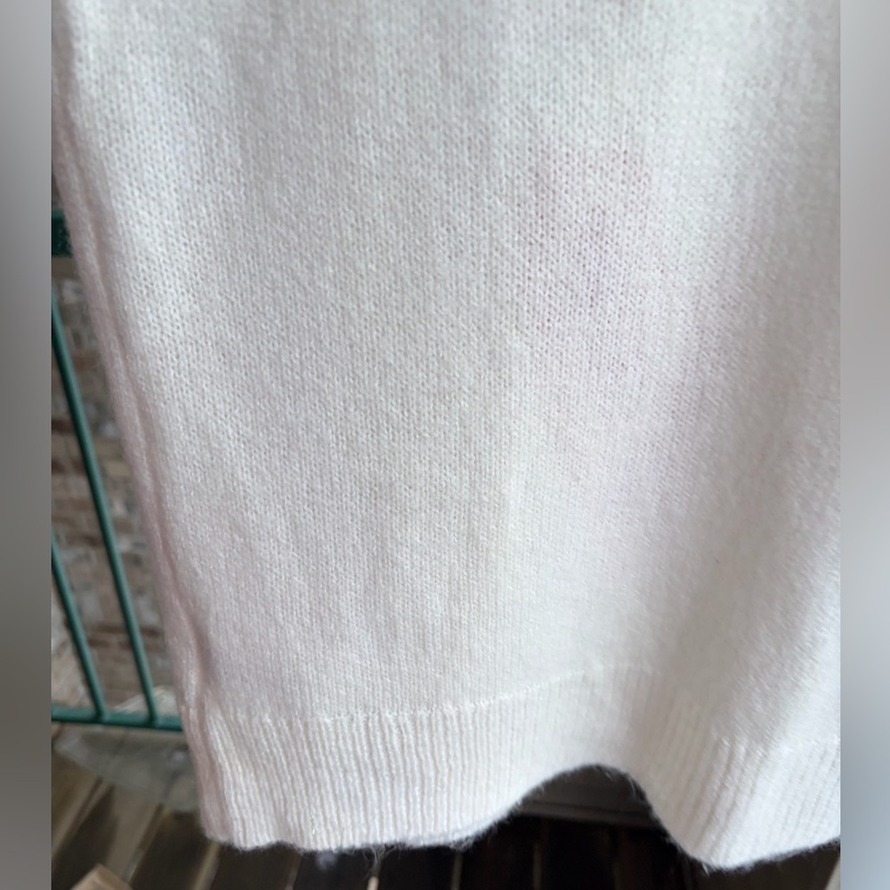 🆕♥️ Workshop Republic White Heart Knit Sweater Oversized Red Heart Print 3X Look - Picture 14 of 17